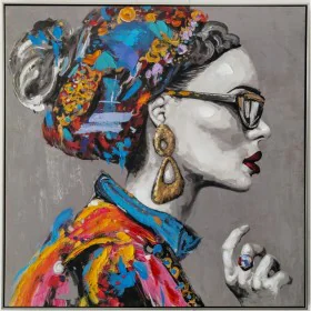 Oil Painting Romimex polystyrene Canvas Lady 100 x 100 x 4 cm by Romimex, Paintings - Ref: D1616656, Price: 151,59 €, Discoun...