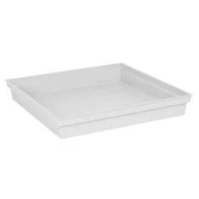 Flower Pot Dish EDA Tuscany Squared White 40 cm 40 x 40 x 5,9 cm by EDA, Accessories - Ref: S7164604, Price: 27,12 €, Discoun...