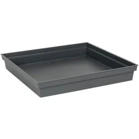 Flower Pot Dish EDA Tuscany Squared Anthracite 40 x 40 x 5,9 cm by EDA, Accessories - Ref: S7164605, Price: 27,53 €, Discount: %