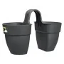 Plant pot Elho Vibia Campana Twin 38,4 x 20,5 x 26,5 cm Anthracite by Elho, Hanging Planters & Baskets - Ref: S7164936, Price...