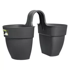 Pot Elho Vibia Campana Twin 38,4 x 20,5 x 26,5 cm Anthracite de Elho, Pots à suspendre - Réf : S7164936, Prix : 28,02 €, Remi...