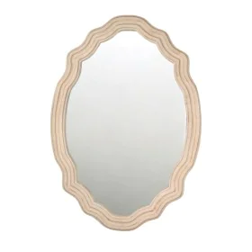 Wall mirror Romimex Beige Wood 61 x 86 x 3 cm by Romimex, Wall-Mounted Mirrors - Ref: D1616801, Price: 87,29 €, Discount: %