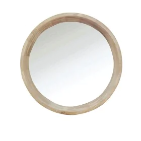 Wall mirror Romimex Natural Wood Paolownia wood 60 x 60 x 9 cm Circular by Romimex, Wall-Mounted Mirrors - Ref: D1616809, Pri...