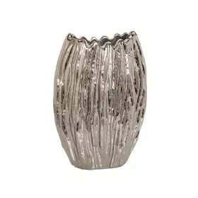 Vase Romimex White Silver Ceramic 16 x 26 x 16 cm by Romimex, Vases - Ref: D1616816, Price: 33,23 €, Discount: %