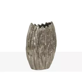 Florero Romimex Blanco Plateado Cerámica 13 x 20 x 13 cm de Romimex, Jarrones - Ref: D1616817, Precio: 22,23 €, Descuento: %