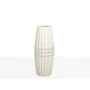 Vaso Romimex Branco Prateado Cerâmica 10 x 25 x 10 cm de Romimex, Jarrões - Ref: D1616834, Preço: 23,06 €, Desconto: %