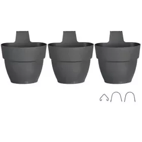 Plant pot Elho Vibia Campana Foret 17,1 x 20,7 x 29,7 cm Anthracite by Elho, Flower Pots - Ref: S7167354, Price: 36,57 €, Dis...