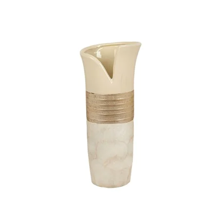 Vase Romimex Champagne Mother of pearl Ceramic 15 x 35 x 14 cm by Romimex, Vases - Ref: D1616856, Price: 46,62 €, Discount: %