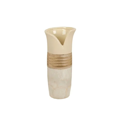 Vase Romimex Champagne Nacre noire Céramique 13 x 29 x 12 cm de Romimex, Vases - Réf : D1616857, Prix : 34,56 €, Remise : %