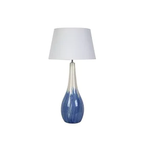 Desk lamp Romimex Blue White Ceramic 18 x 60 x 18 cm by Romimex, Bedside and Table Lamps - Ref: D1616881, Price: 92,20 €, Dis...