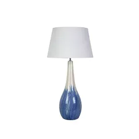 Desk lamp Romimex Blue White Ceramic 18 x 60 x 18 cm by Romimex, Bedside and Table Lamps - Ref: D1616881, Price: 101,79 €, Di...