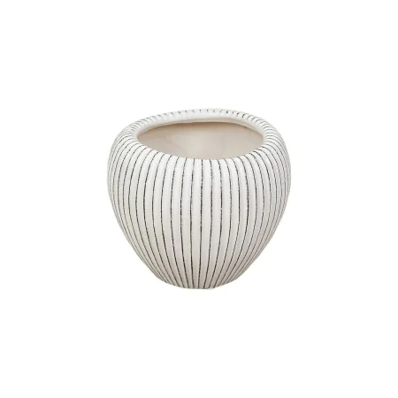 Cache-pot Romimex Beige Céramique Rayures 20 x 17 x 20 cm de Romimex, Cache-pots - Réf : D1616885, Prix : 27,08 €, Remise : %