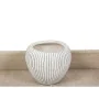 Planter Romimex Beige Ceramic Stripes 20 x 17 x 20 cm by Romimex, Cachepots - Ref: D1616885, Price: 25,40 €, Discount: %