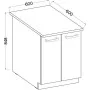 Mobile Aggiuntivo 60 x 51,6 x 85 cm Grigio di BigBuy Home, Moduli componibili - Rif: S7169841, Prezzo: 140,19 €, Sconto: %