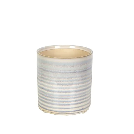 Plant pot Romimex Blue White Ceramic 18 x 18 x 18 cm by Romimex, Flower Pots - Ref: D1616910, Price: 20,87 €, Discount: %