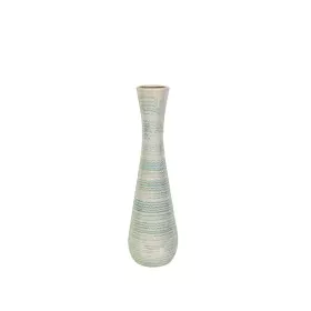 Florero Romimex Azul Blanco Cerámica 17 x 59 x 17 cm de Romimex, Jarrones - Ref: D1616911, Precio: 61,96 €, Descuento: %