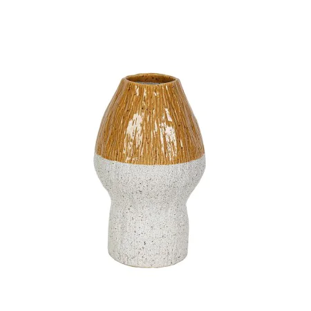 Vase Romimex Yellow White Ceramic 18 x 29 x 18 cm by Romimex, Vases - Ref: D1616919, Price: 31,91 €, Discount: %