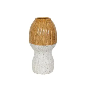 Vaso Romimex Amarelo Branco Cerâmica 19 x 37 x 19 cm de Romimex, Jarrões - Ref: D1616920, Preço: 44,89 €, Desconto: %