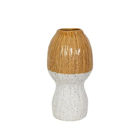 Blumenvase Romimex Gelb Weiß aus Keramik 19 x 37 x 19 cm von Romimex, Vasen - Ref: D1616920, Preis: 44,89 €, Rabatt: %