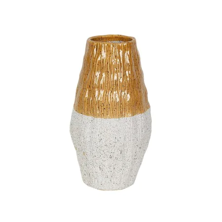 Vaso Romimex Amarelo Branco Cerâmica 18 x 33 x 18 cm de Romimex, Jarrões - Ref: D1616921, Preço: 37,22 €, Desconto: %