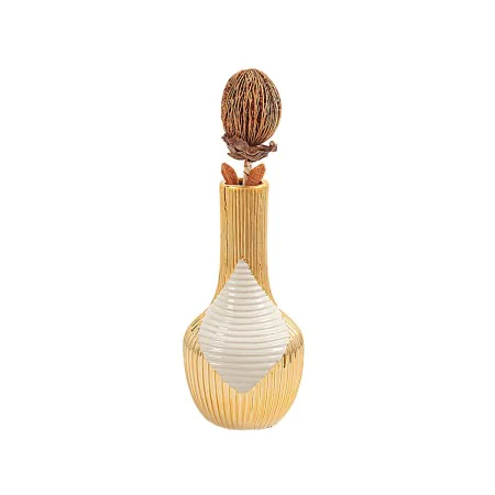 Vase Romimex White Golden Ceramic 14 x 28 x 14 cm by Romimex, Vases - Ref: D1616971, Price: 26,57 €, Discount: %