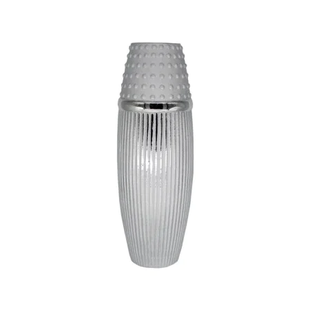 Vase Romimex Silver Ceramic 14 x 41 x 14 cm by Romimex, Vases - Ref: D1616972, Price: 27,60 €, Discount: %