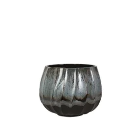 Vaso Romimex Azzurro Nero Ceramica 20 x 19 x 20 cm di Romimex, Cachepot - Rif: D1617081, Prezzo: 24,70 €, Sconto: %