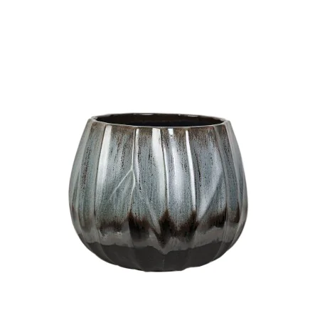 Vaso Romimex Azzurro Nero Ceramica 24 x 24 x 24 cm di Romimex, Cachepot - Rif: D1617082, Prezzo: 42,57 €, Sconto: %