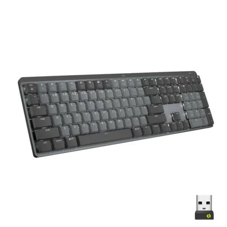 Clavier Logitech MX Mechanical USB Graphite Rétro-éclairé Sans fil AZERTY de Logitech, Claviers - Réf : S7175572, Prix : 214,...