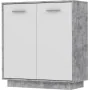 Mobili di stoccaggio Legno Grigio chiaro Bianco (88,9 x 34,2 x 88,1 cm) di BigBuy Home, Armadi e mensole - Rif: S7176806, Pre...