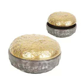 Decorative box Romimex Black Golden Aluminium 13 x 8 x 13 cm by Romimex, Boxes - Ref: D1617135, Price: 28,44 €, Discount: %