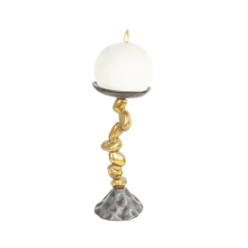 Bougeoir Romimex Noir Doré Aluminium 12 x 24 x 11 cm de Romimex, Bougeoirs et chandeliers - Réf : D1617146, Prix : 33,49 €, R...