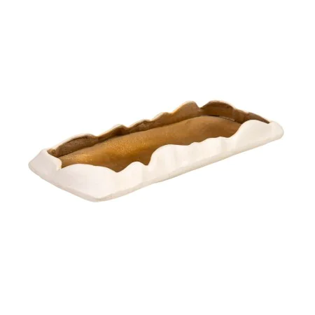 Centro de mesa Romimex Branco Dourado Alumínio 47 x 7 x 19 cm de Romimex, Adornos - Ref: D1617157, Preço: 76,71 €, Desconto: %