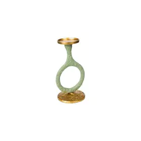 Bougeoir Romimex Vert Doré Aluminium 14 x 25 x 13 cm Cercle de Romimex, Bougeoirs et chandeliers - Réf : D1617161, Prix : 33,...