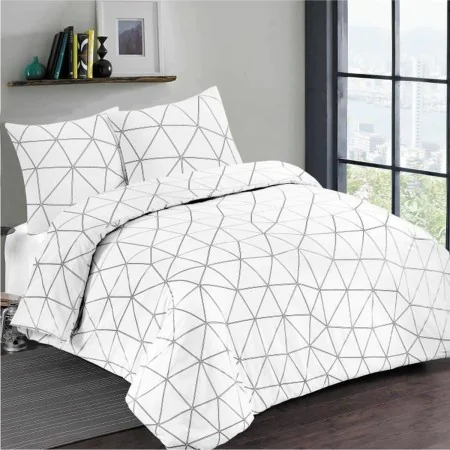 Duvet cover set Vision Hugo White by Vision, Quilts and quilt covers - Ref: S7178793, Price: 33,81 €, Discount: %