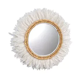 Miroir mural Romimex Blanc Plumes 50 x 3 x 50 cm Rond de Romimex, Miroirs muraux - Réf : D1617259, Prix : 99,32 €, Remise : %