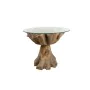 Mesa de apoio Romimex Natural Vidro Teca 80 x 75 x 80 cm de Romimex, Jogos de móveis - Ref: D1617263, Preço: 1,00 €, Desconto: %