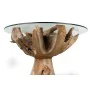 Mesa de apoio Romimex Natural Vidro Teca 80 x 75 x 80 cm de Romimex, Jogos de móveis - Ref: D1617263, Preço: 1,00 €, Desconto: %