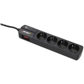 Rallonge 4 prises Schuko avec interrupteur INFOSEC S4 Black Line II Noir de INFOSEC, Multiprises - Réf : S7180762, Prix : 38,...