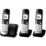 Téléphone Sans Fil Panasonic KX-TG6823 Blanc Noir Noir/Argenté de Panasonic, Téléphones fixes et résidentiels - Réf : S718079...