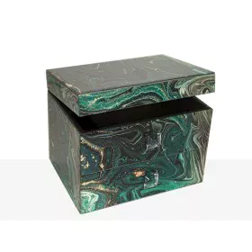 Jewelry box Romimex Green Glass 20 x 14 x 12 cm by Romimex, Boxes - Ref: D1617328, Price: 27,27 €, Discount: %