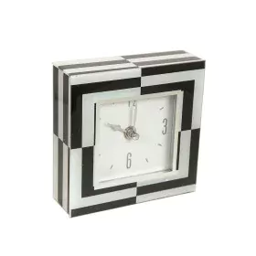 Tafelklok Romimex Branco Preto Vidro 14 x 14 x 4 cm de Romimex, Relógios de secretária - Ref: D1617330, Preço: 23,67 €, Desco...