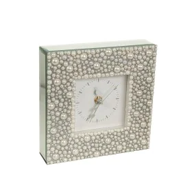 Horloge de table Romimex Argenté verre 18 x 18 x 5 cm de Romimex, Pendulettes de bureau - Réf : D1617333, Prix : 21,59 €, Rem...