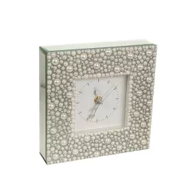 Table clock Romimex Silver Glass 18 x 18 x 5 cm by Romimex, Desk & Shelf Clocks - Ref: D1617333, Price: 23,06 €, Discount: %