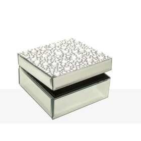 Decorative box Romimex Silver Glass Mirror 13 x 7 x 13 cm by Romimex, Boxes - Ref: D1617334, Price: 25,03 €, Discount: %