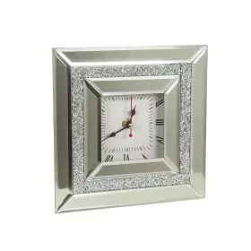 Table clock Romimex Silver Glass 20 x 20 x 5 cm by Romimex, Desk & Shelf Clocks - Ref: D1617336, Price: 34,64 €, Discount: %