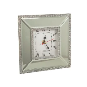 Table clock Romimex Silver Glass 20 x 20 x 5 cm by Romimex, Desk & Shelf Clocks - Ref: D1617337, Price: 26,74 €, Discount: %