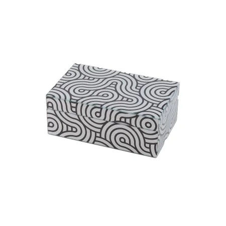 Boîte à bijoux Romimex Blanc Noir verre 21 x 9 x 13 cm de Romimex, Boîtes - Réf : D1617349, Prix : 21,51 €, Remise : %