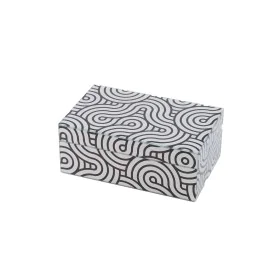 Caja-Joyero Romimex Blanco Negro Vidrio 25 x 11 x 18 cm de Romimex, Cajas - Ref: D1617350, Precio: 29,63 €, Descuento: %