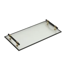 Tabuleiro Romimex Transparente Dourado Metal Vidro 40 x 4 x 20 cm de Romimex, Pratos e fontes - Ref: D1617357, Preço: 28,92 €...